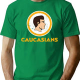 Caucasians Football T-Shirt for Men & Women, T-Shirts Graphic Tee - Green