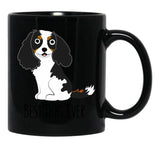 Cavalier Tricolor Black Coffee Mug, Gift Coffee Mug - Black