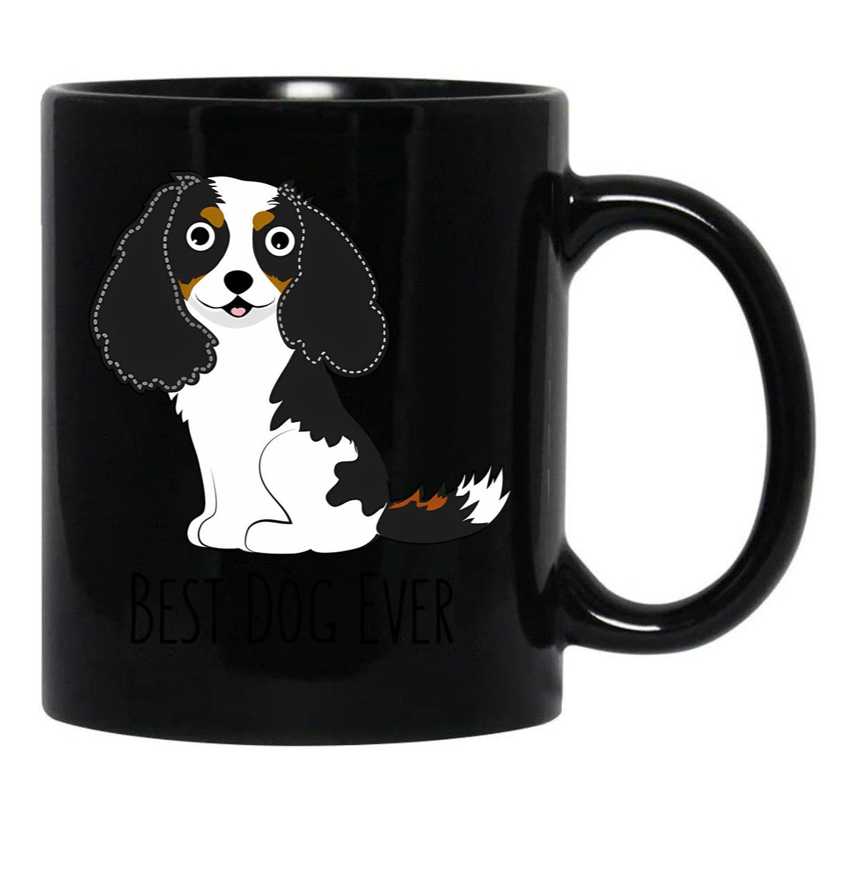 Cavalier Tricolor Black Coffee Mug, Gift Coffee Mug - Black
