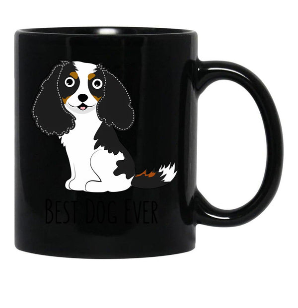 Cavalier Tricolor Black Coffee Mug, Gift Coffee Mug - Black