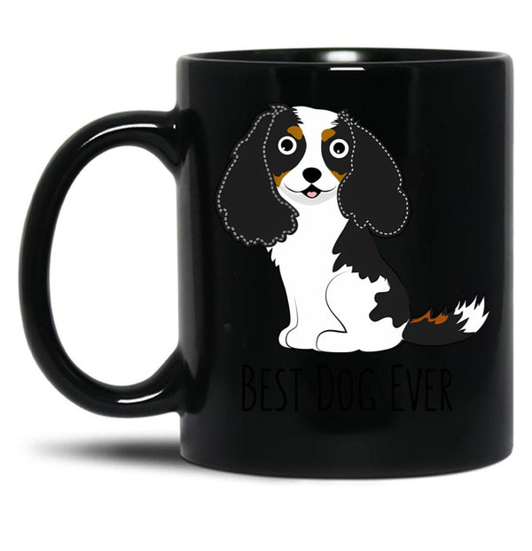 Cavalier Tricolor Black Coffee Mug, Gift Coffee Mug - Black