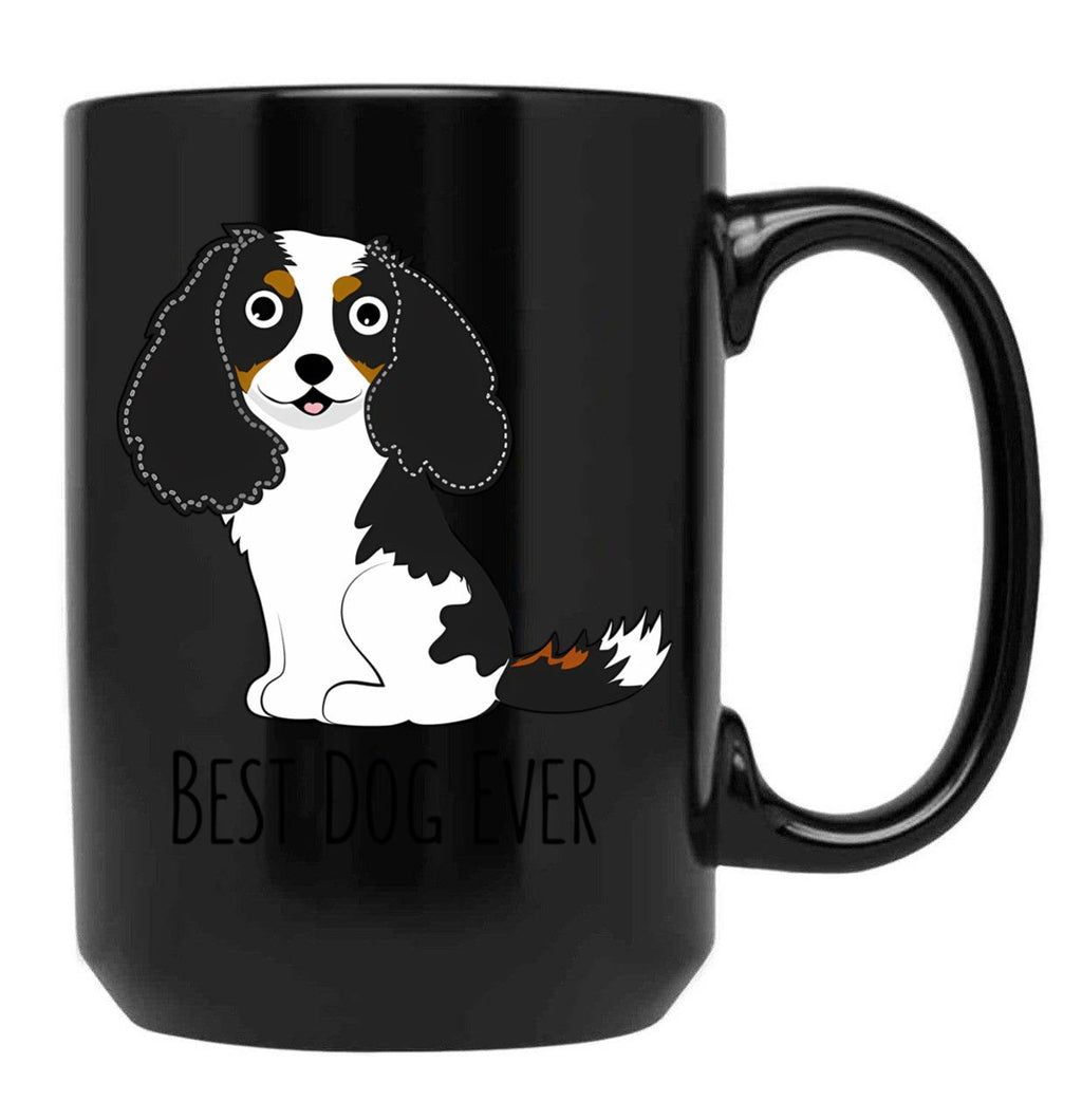 Cavalier Tricolor Black Coffee Mug, Gift Coffee Mug