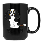 Cavalier Tricolor Black Coffee Mug, Gift Coffee Mug