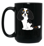 Cavalier Tricolor Black Coffee Mug, Gift Coffee Mug
