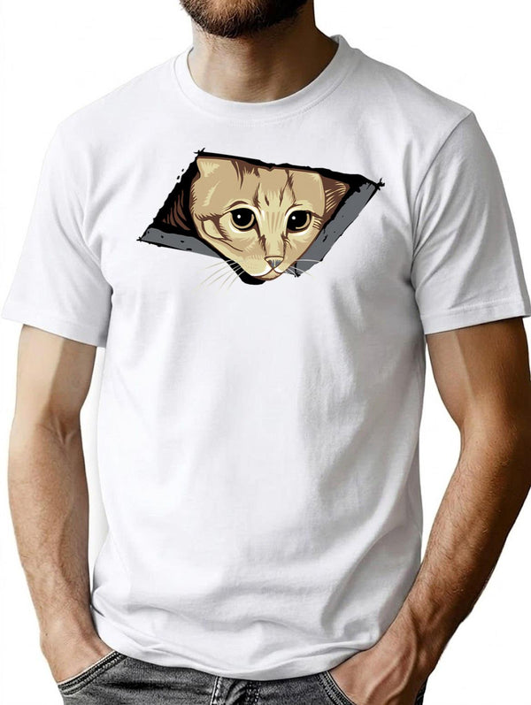 Ceiling Cat Watches You Lolcat Favorite T-Shirt for Men & Women, T-Shirts Graphic Tee - White