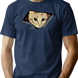 Ceiling Cat Watches You Lolcat Favorite T-Shirt for Men & Women, T-Shirts Graphic Tee - Navy