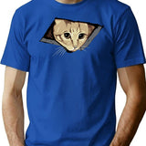 Ceiling Cat Watches You Lolcat Favorite T-Shirt for Men & Women, T-Shirts Graphic Tee - Blue