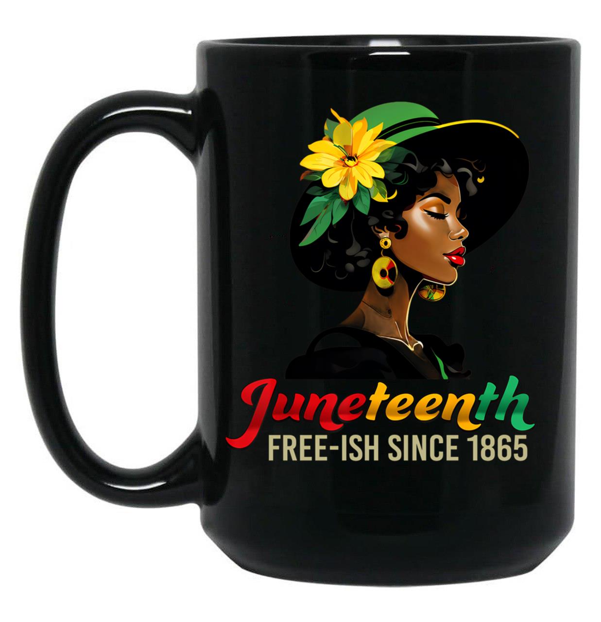 Celebrating Black Freedom Day 1865 Black Coffee Mug