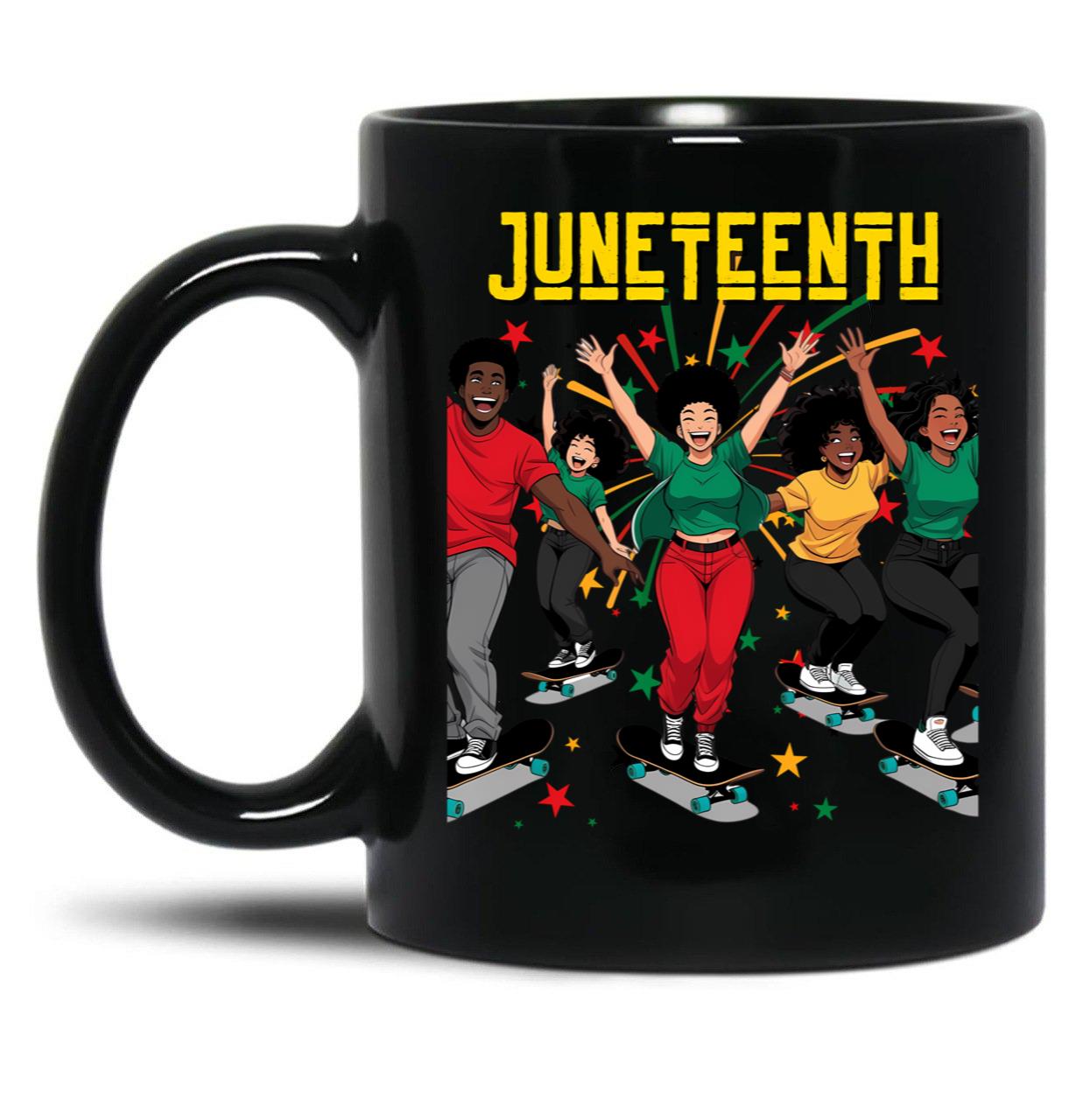 Celebration Of Juneteenth 1865 Black Coffee Mug