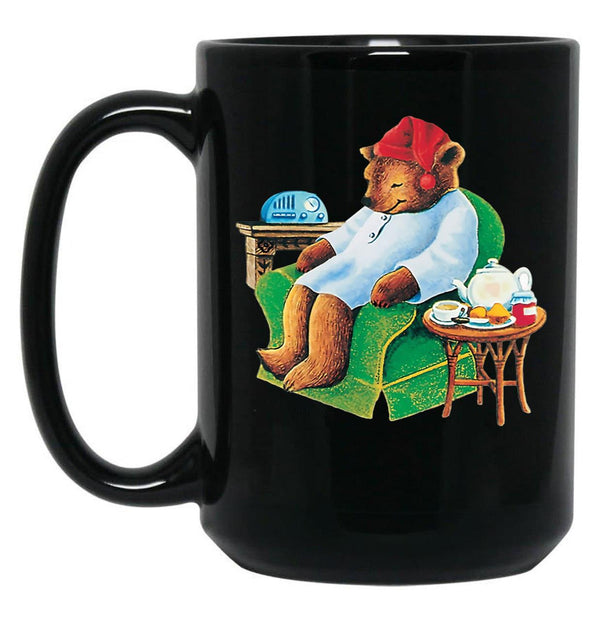 Celestial Seasoning Sleepytime Tea Bear Black Coffee Mug, Gift Coffee Mug - Black