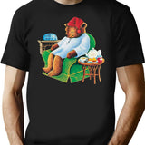 Celestial Seasoning Sleepytime Tea Bear Premium Heavyweight Cotton T-Shirt - Black