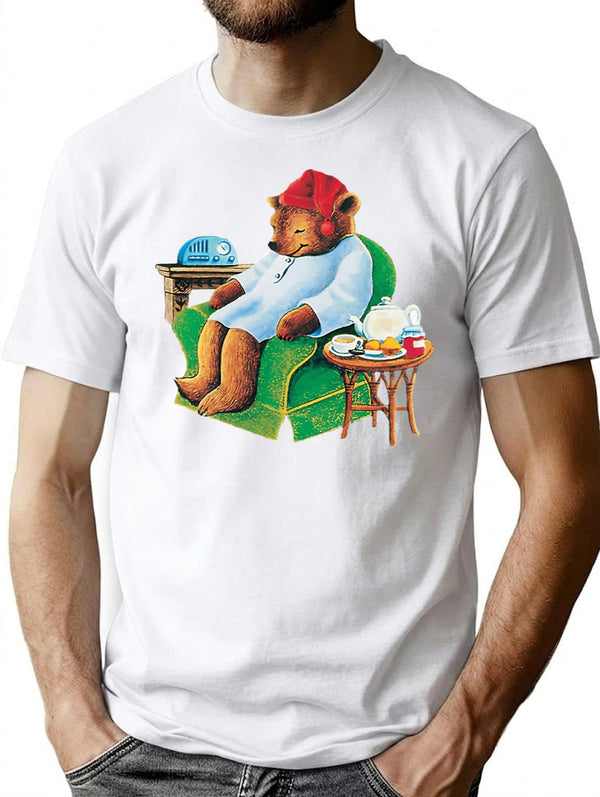 Celestial Seasoning Sleepytime Tea Bear Premium Heavyweight Cotton T-Shirt - White
