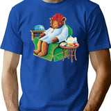 Celestial Seasoning Sleepytime Tea Bear Premium Heavyweight Cotton T-Shirt - Blue