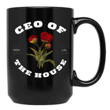 Ceo Of The House Sarcastic Mom Saying Black Coffee Mug, Gift Coffee Mug