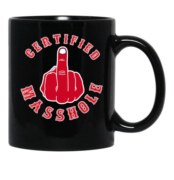 Certified Masshole Black Coffee Mug, Gift Coffee Mug - Black