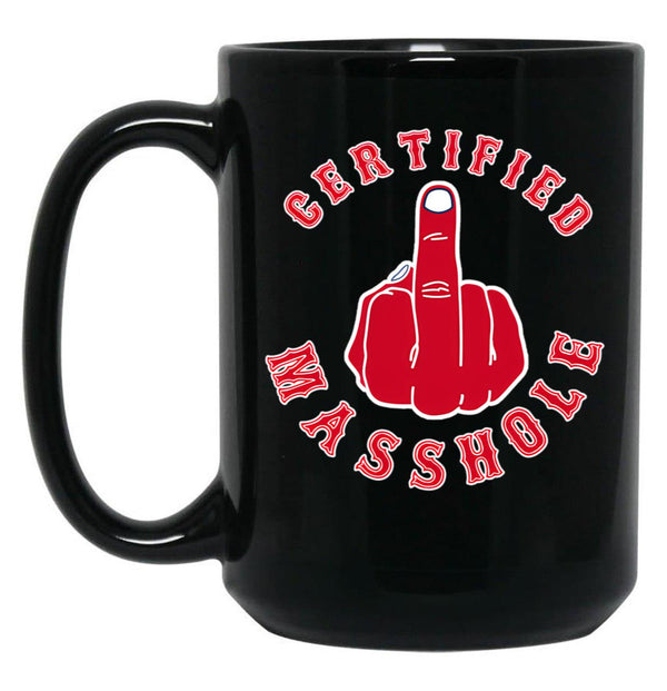 Certified Masshole Black Coffee Mug, Gift Coffee Mug - Black