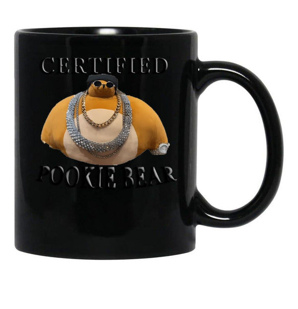 Certified Pookie Bear Black Coffee Mug, Gift Coffee Mug - Black