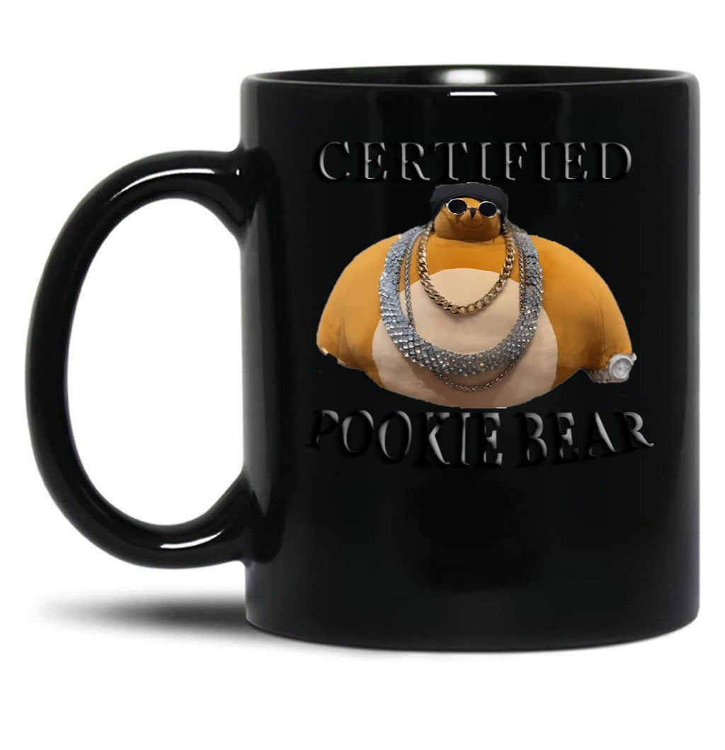 Certified Pookie Bear Black Coffee Mug, Gift Coffee Mug