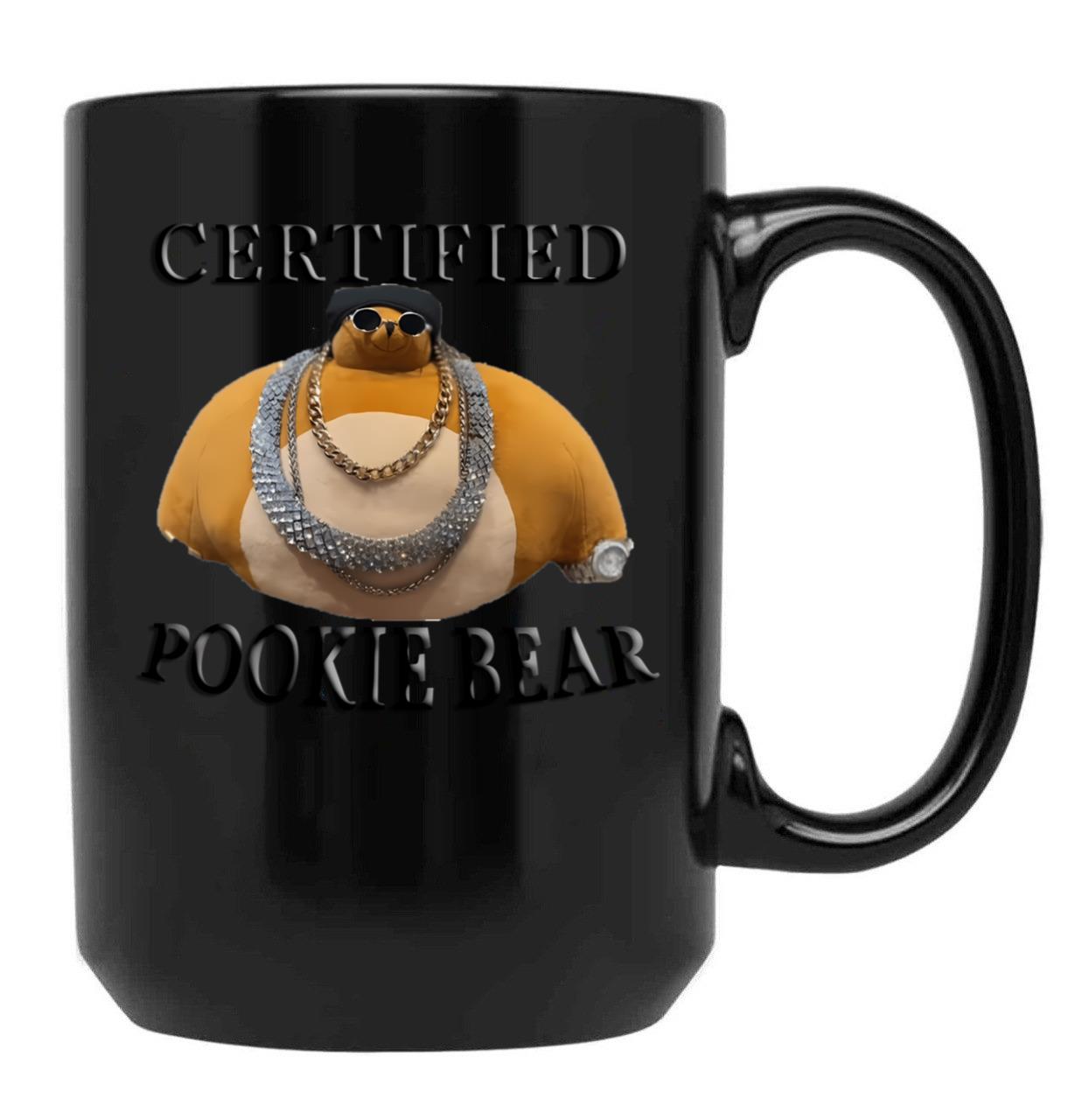 Certified Pookie Bear Black Coffee Mug, Gift Coffee Mug