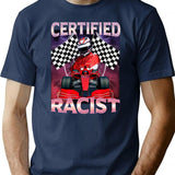 Certified Racist Funny Racing Meme Premium Heavyweight Cotton T-Shirt - Navy