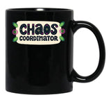 Chaos Coordinator Funny Mom Teacher And Nurse Shirt Black Coffee Mug, Gift Coffee Mug - Black