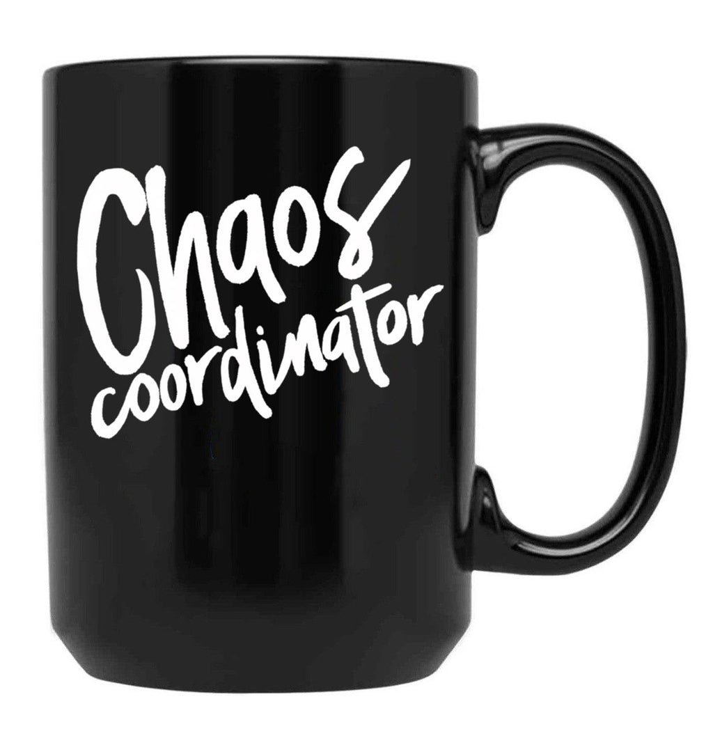 Chaos Coordinator (3) Black Coffee Mug, Gift Coffee Mug