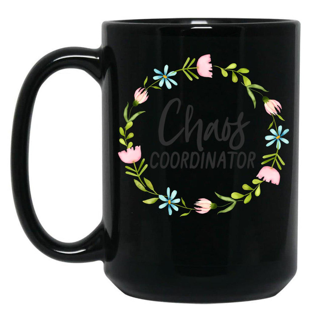 Chaos Coordinator (6) Black Coffee Mug, Gift Coffee Mug
