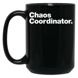 Chaos Coordinator Black Coffee Mug, Gift Coffee Mug