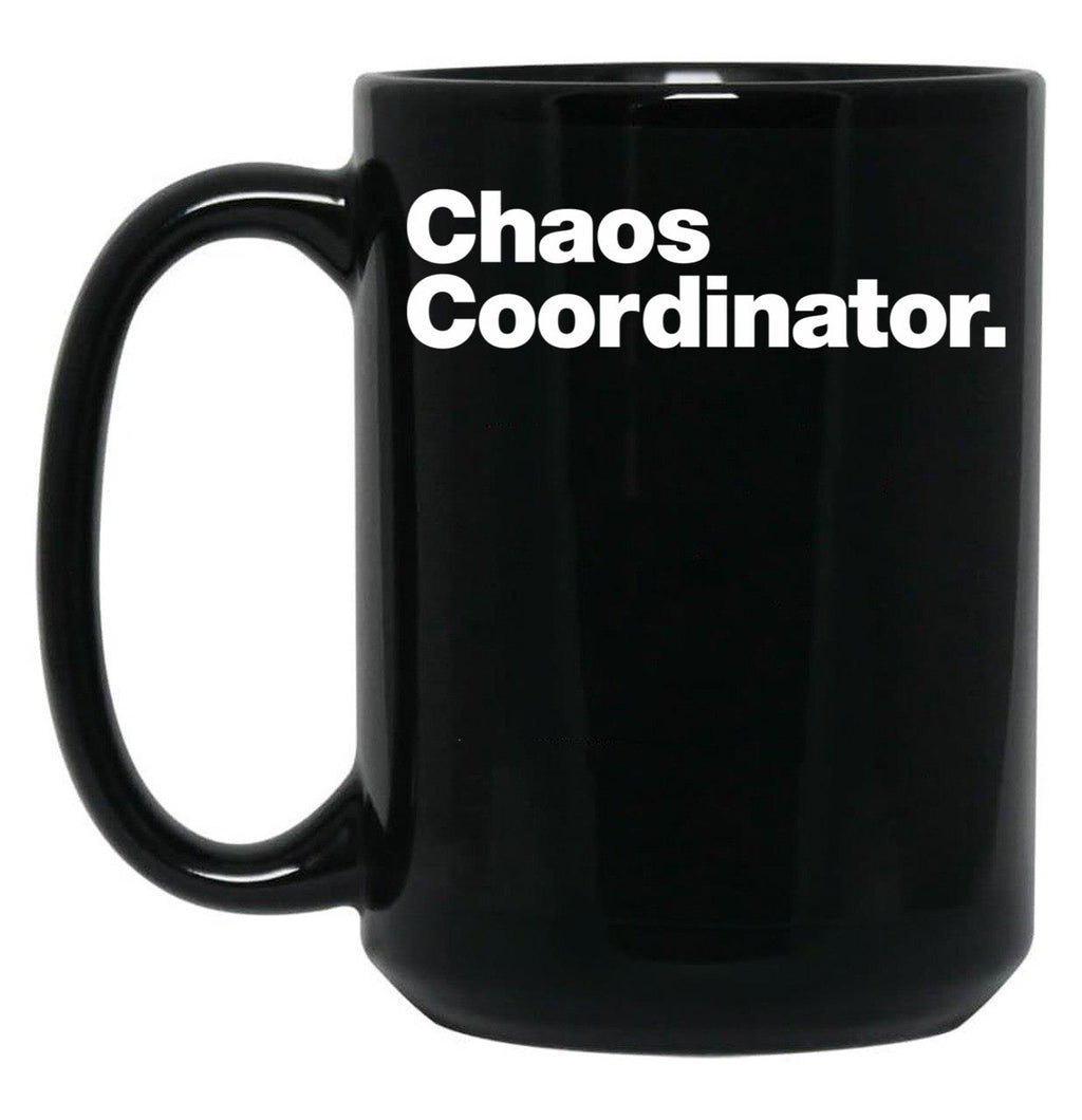 Chaos Coordinator Black Coffee Mug, Gift Coffee Mug
