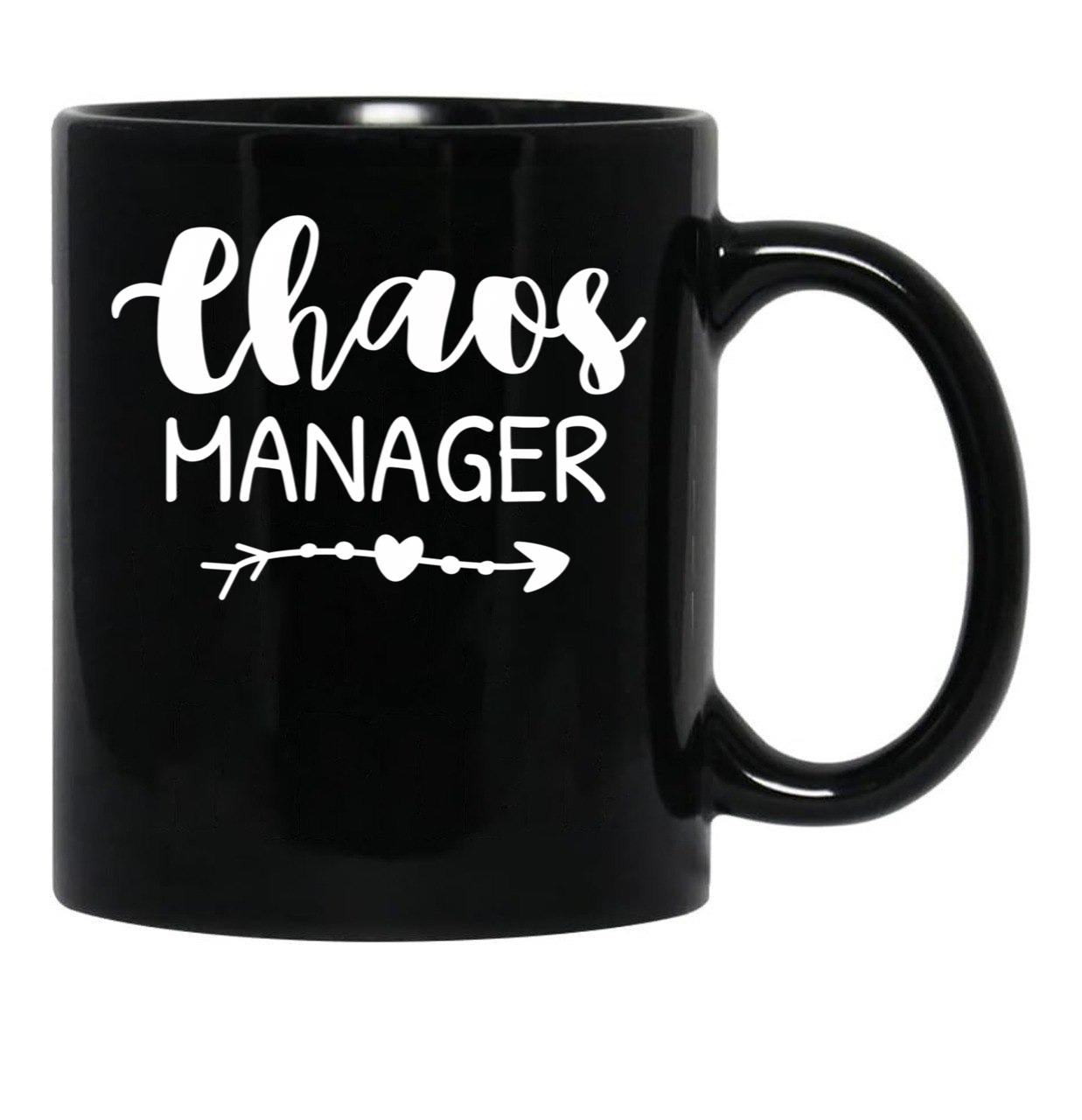 Chaos Manager Chaos Coordinator Black Coffee Mug, Gift Coffee Mug - Black