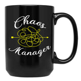 Chaos Manager - Funny Gift Black Coffee Mug, Gift Coffee Mug