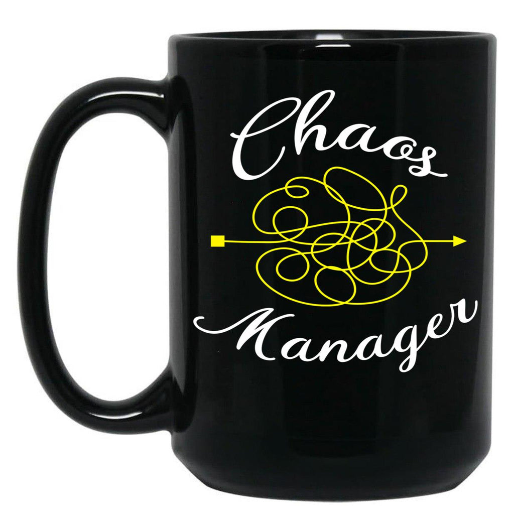 Chaos Manager - Funny Gift Black Coffee Mug, Gift Coffee Mug
