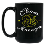 Chaos Manager - Funny Gift Black Coffee Mug, Gift Coffee Mug
