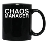 Chaos Manager Black Coffee Mug, Gift Coffee Mug - Black