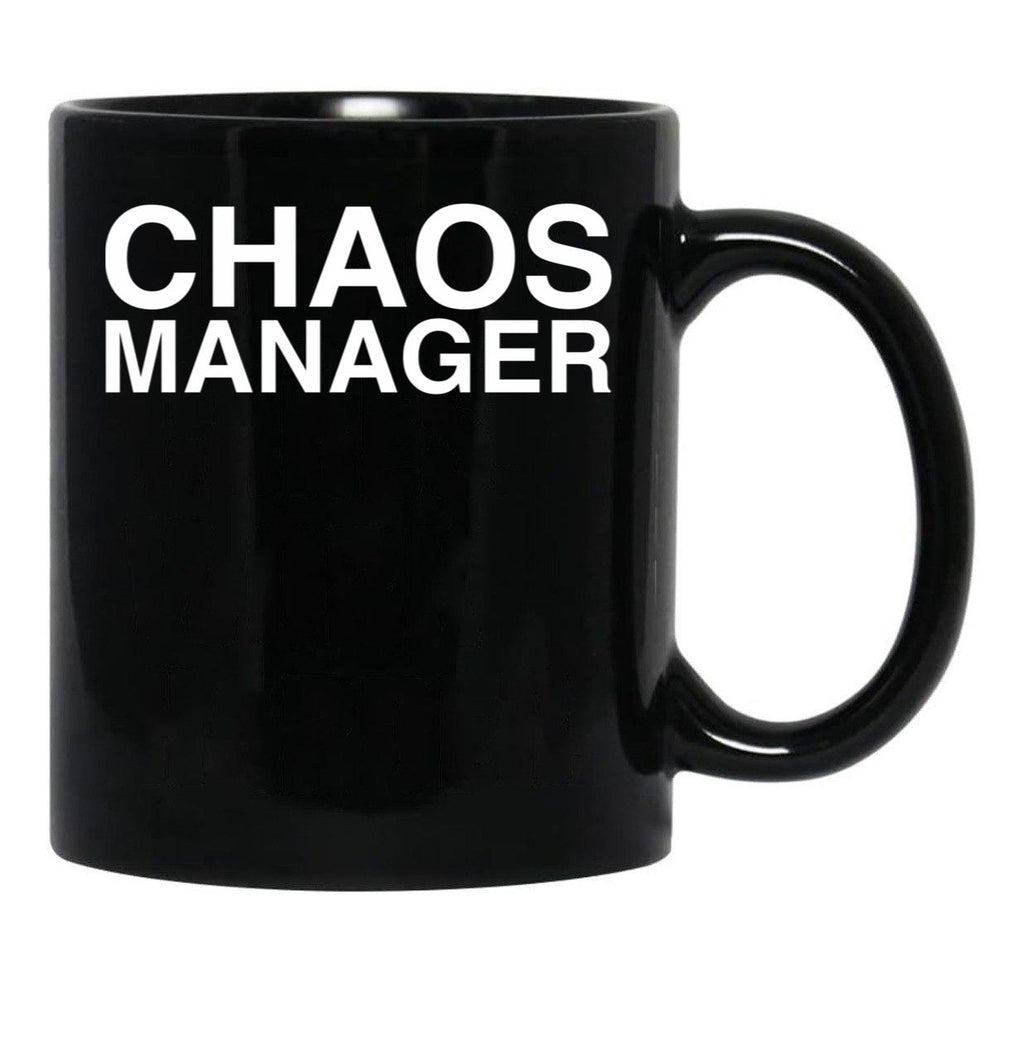 Chaos Manager Black Coffee Mug, Gift Coffee Mug - Black