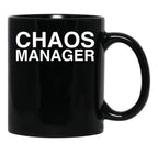 Chaos Manager Black Coffee Mug, Gift Coffee Mug - Black