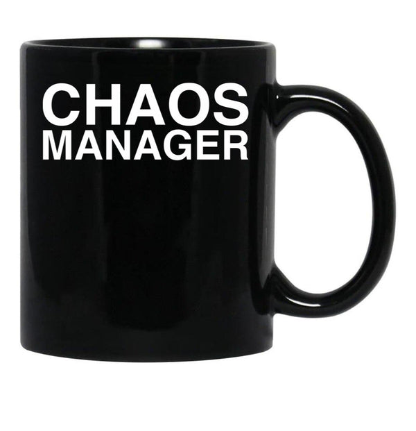 Chaos Manager Black Coffee Mug, Gift Coffee Mug - Black