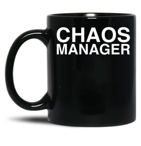 Chaos Manager Black Coffee Mug, Gift Coffee Mug - Black