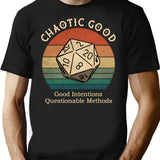 Chaotic Good Good Intentions T-Shirt for Men & Women, T-Shirts Graphic Tee - Black