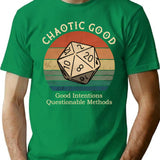 Chaotic Good Good Intentions T-Shirt for Men & Women, T-Shirts Graphic Tee - Green