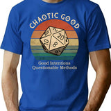 Chaotic Good Good Intentions T-Shirt for Men & Women, T-Shirts Graphic Tee - Blue