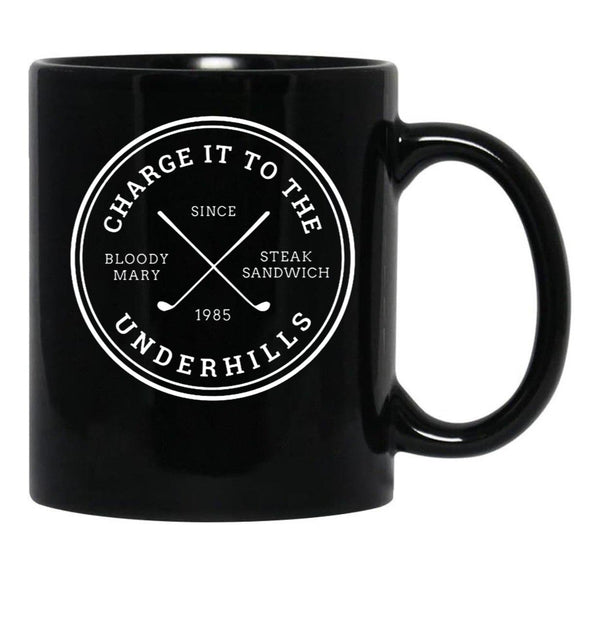 Charge It to The Underhills - Fletch Black Coffee Mug, Gift Coffee Mug - Black