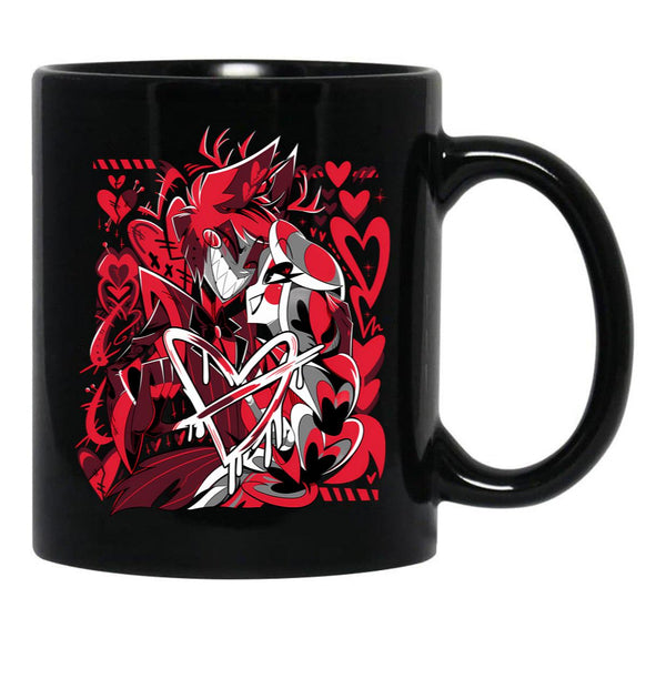 Charlie Alastor 2023 Hazbin Hotel V-Day Inspired Fanmerch Black Coffee Mug, Gift Coffee Mug - Black