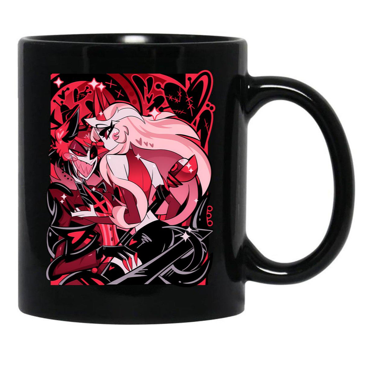 Charlie Alastor 2024 Valentine'S Day Inspired Fanmerch White Ver. Black Coffee Mug, Gift Coffee Mug - Black