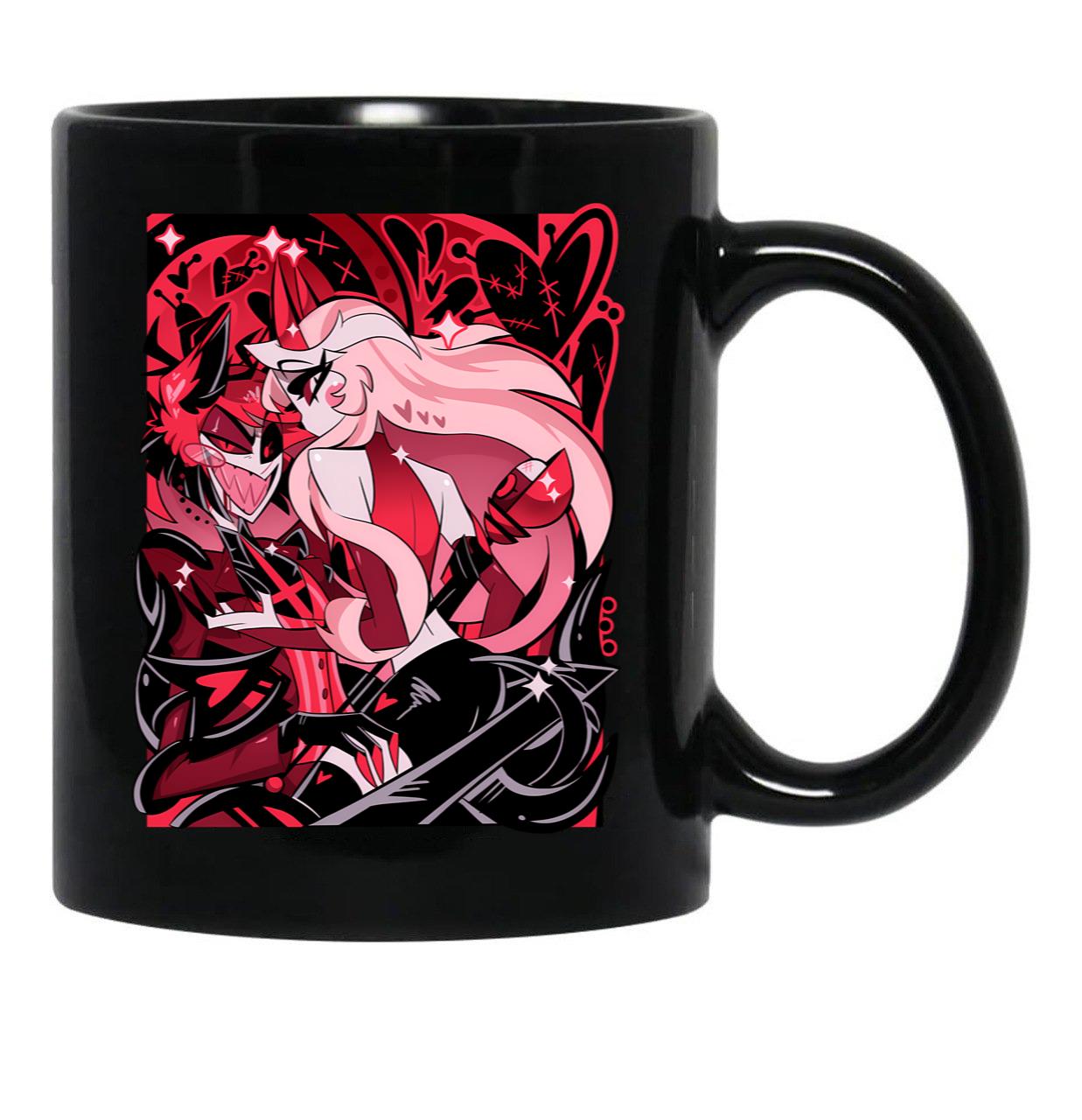 Charlie Alastor 2024 Valentine'S Day Inspired Fanmerch White Ver. Black Coffee Mug, Gift Coffee Mug - Black