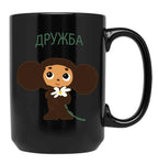 Cheburashka () Classic Black Coffee Mug, Gift Coffee Mug
