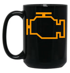 Check Engine. Automotive Mechanic Car Warning Light Black Coffee Mug, Gift Coffee Mug
