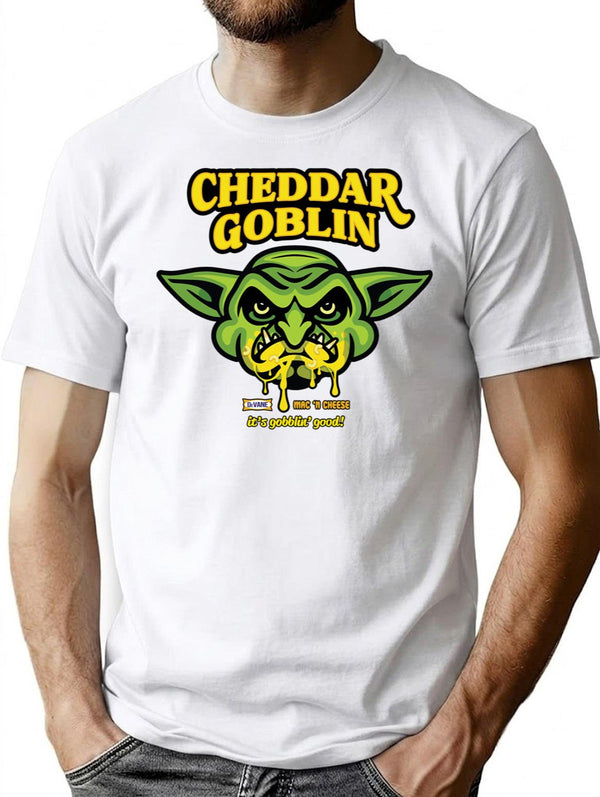 Cheddar Goblin Classic Premium Heavyweight Cotton T-Shirt - White