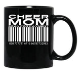 Cheer Mom Scan For Payment (3) Black Coffee Mug, Gift Coffee Mug - Black