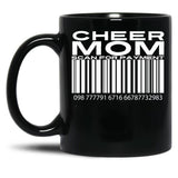 Cheer Mom Scan For Payment (3) Black Coffee Mug, Gift Coffee Mug - Black